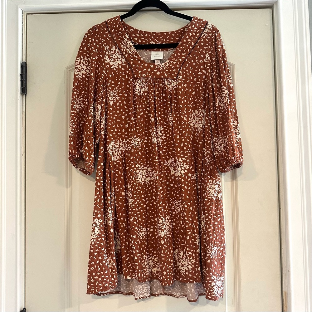 Women’s boho floral knee-length dress